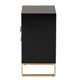 thumbnail image 4 of Mesa lateral Giolla de Baxton Studio, madera negra con metal dorado, 2 cajones, 4 of 9