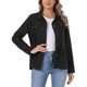 thumbnail image 1 of INSPIRE CHIC Chaqueta de Lino para Mujer con Botones, Cintura con Cordón, Ligera, Primavera, Anorak de Utilidad 2026 XS Negro, 1 of 6