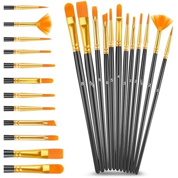 Set Pintura Acrílica Caliart 36 Colores 59 ml 12 Pinceles