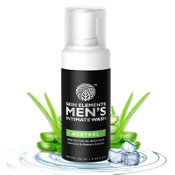 Intimate Wash Skin Elements para hombre con mentol, 120 ml, pH balanceado