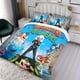 thumbnail image 3 of Monstruos Contra Alienígenas Conjunto de sábanas temático, trío de piezas, cómodo y amigable con la piel, diseño único, regalo de decoración para el hogar para familiares, amigos y fans,135cm *200cm, 3 of 6
