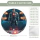 thumbnail image 2 of Cyborg-theme Fitted Round Tablecloths Elastic Edged Table Covers Waterproof Table Cloth for Kitchen Holiday Party Tables Decor 120cm, 2 of 6