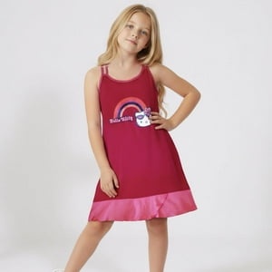 Vestido Niña Hello Kitty Fucsia 3