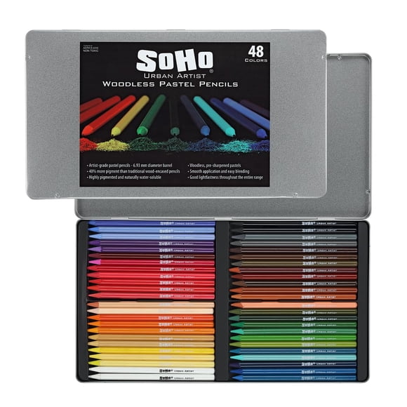 Set de 48 Lápices Pastel Sin Madera Soho Urban Artist