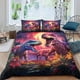 thumbnail image 1 of Juego de ropa de cama Dinosaur World, funda nórdica de microfibra suave con diseño de reptiles y estampado 3D para niños, adolescentes y adultos, juego de 3 piezas con cremallera., 1 of 3