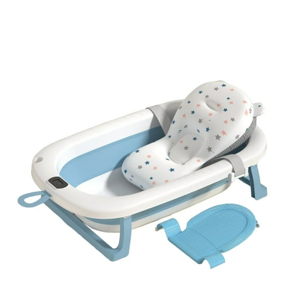 Bañera Plegable Temperatura Tina de Baño Portátil para Bebes