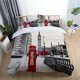 thumbnail image 1 of Forest Leaves Tower Flag Train Quilt Duvet Cover Set Pillowcase Children3-Piece Bedding Set, 1 of 4