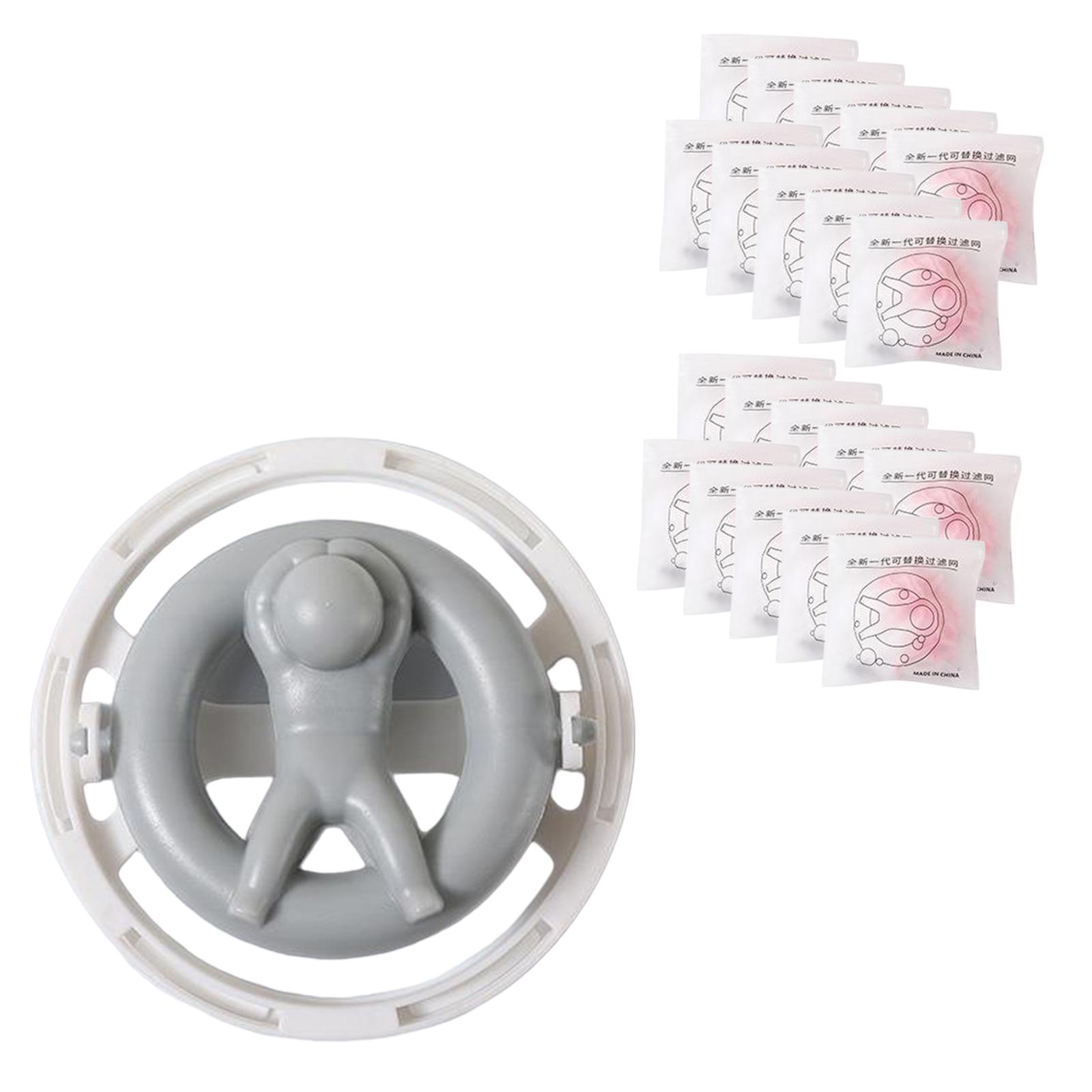 Magideal - Lavadora Hair Catcher Pet Hair Remover Para Lavandería Depilación Anti Winding Herramientas De Limpieza Portátiles Lavadora Hair Catchers Para Manta Gris