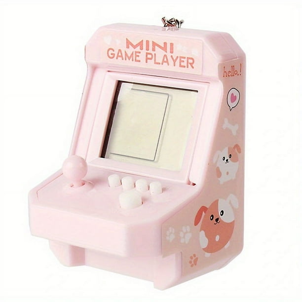 Mini Retro Small Street Machine Type Game Console Handheld Tetris Video Game Console Hanging Decoration Toys