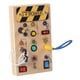 thumbnail image 1 of Tablero de actividades con circuitos y luz, juguetes de viaje para bebés, juguetes sensoriales, tablero sensorial de madera con interruptor para niños C, 1 of 5