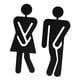 thumbnail image 3 of Letrero De Baño De 15cm Para Hombres Y Mujeres, Letreros De Puerta De Acero Inoxidable Para Centros Comerciales, Color Negro, 3 of 5