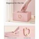 thumbnail image 3 of Caja de joyería SONGMICS de 2 niveles rosa con asa, 3 of 6