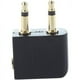 thumbnail image 4 of Juego de 2 adaptadores para auriculares, metal, 3,5 mm, negro/dorado, 4 of 5