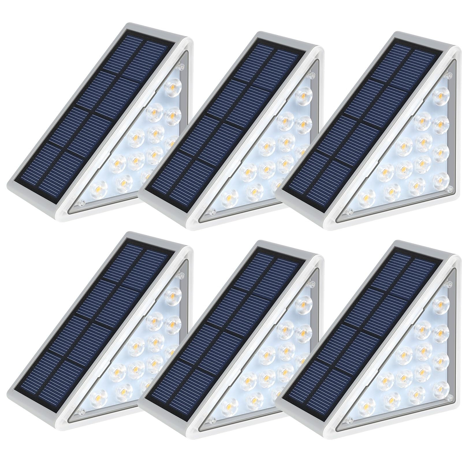 Luces Led Solares Audles Impermeables Para Exteriores, Paquete De 6