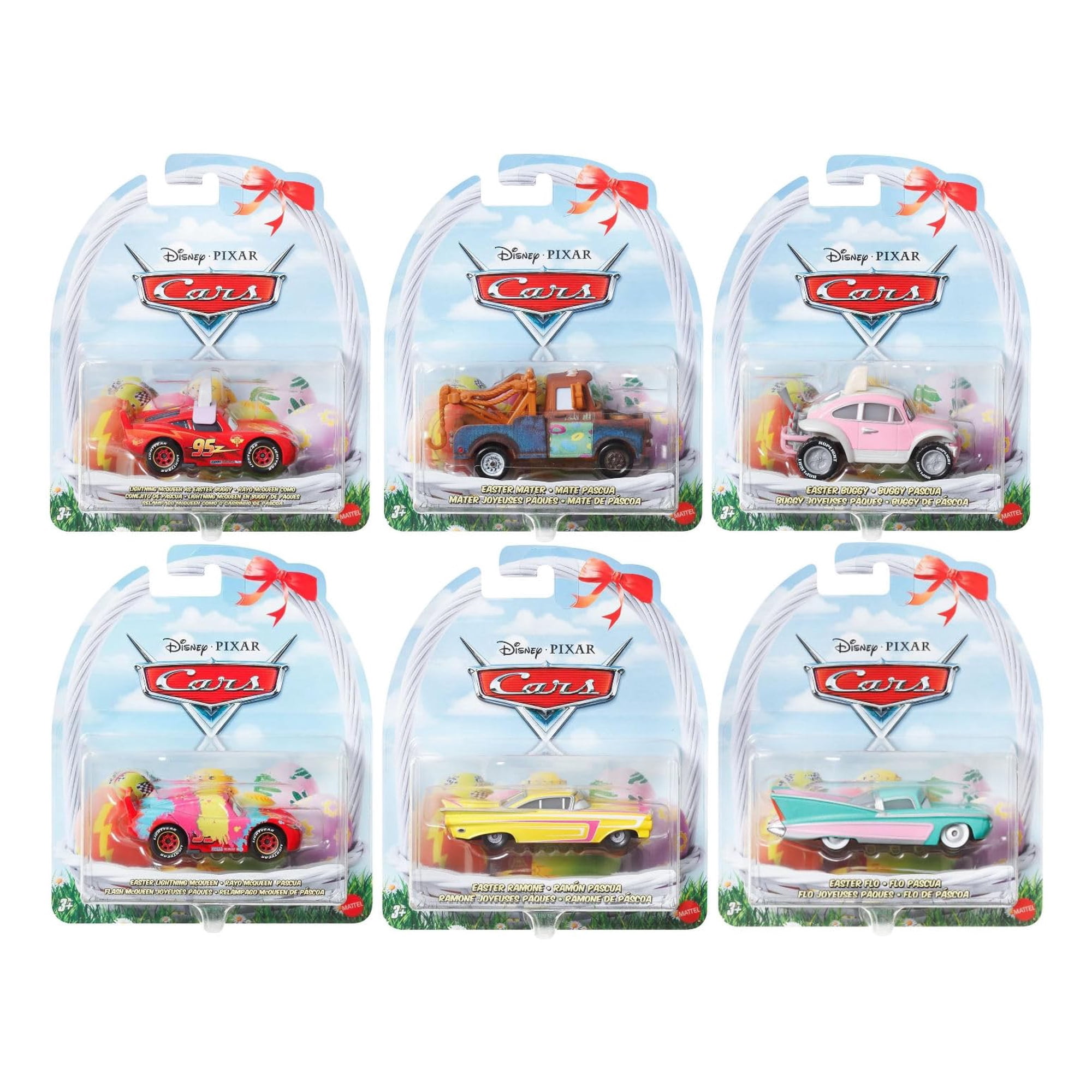Set De 6 Autos De Juguete Mattel Pixar Cars Edición Pascua Die-cast