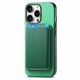 thumbnail image 3 of Funda de Cuero Magnética con Tarjetero para iPhone 15 Pro Cubierta Delgada Verde, 3 of 5