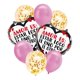 thumbnail image 1 of 8 Globos Decoracion Cumpleaños Globos Metalico Corazon 3096 Rosado, Negro, Blanco, 1 of 3