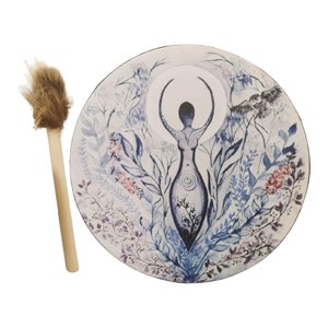 Bothyi - Tambor Chamán Con Baquetas Decorativas Coleccionables Para Niños, Decoración Del Hogar