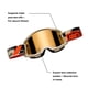 thumbnail image 2 of Gafas 100% Strata 2 Moto/MTB negras con lente plateada espejada, 2 of 7