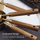 thumbnail image 3 of 1 juego de tazas medidoras de líquidos y de secado de acero inoxidable, pulidas en oro, para cocinar y hornear., 3 of 5