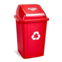 Recilock - Basurero Tapa De Push: 60 Litros - Rojo