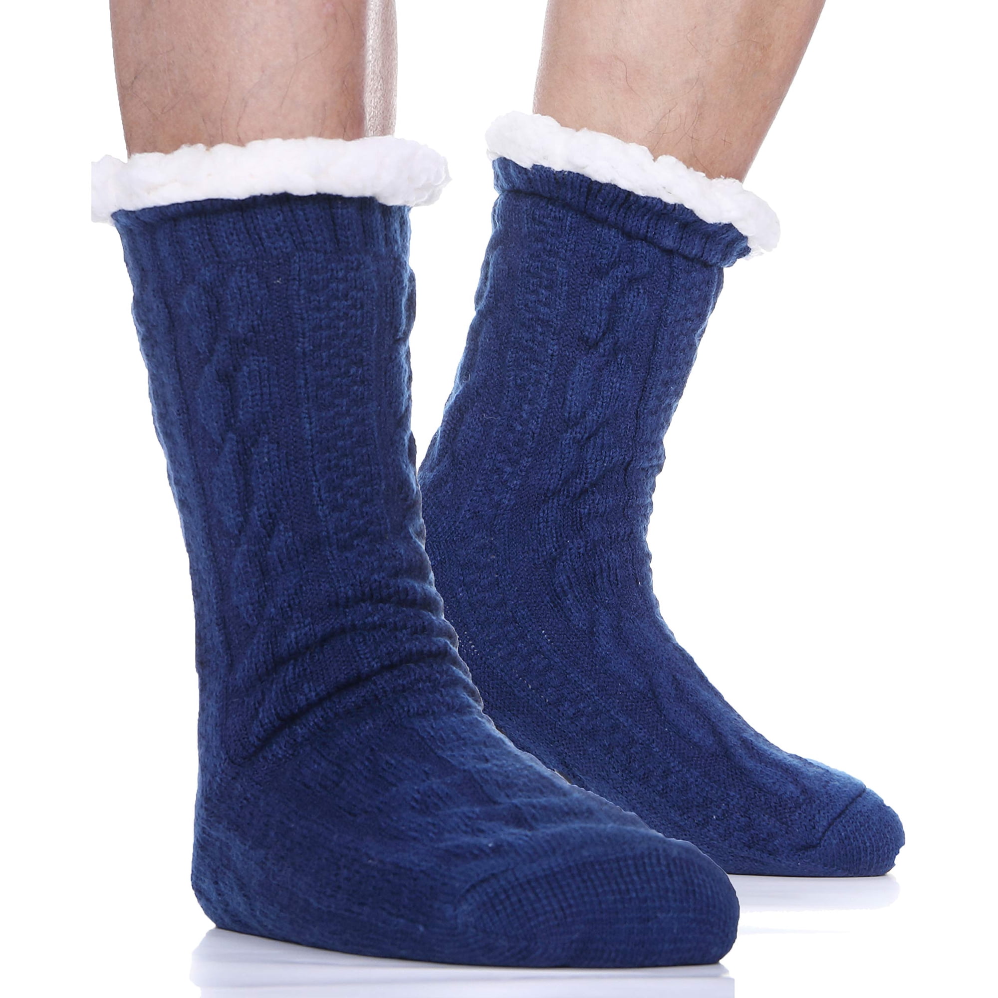 Calcetines Slipper Fuzzy Ebmore Winter Cozy Fluffy Cabin Para Hombre, Azules