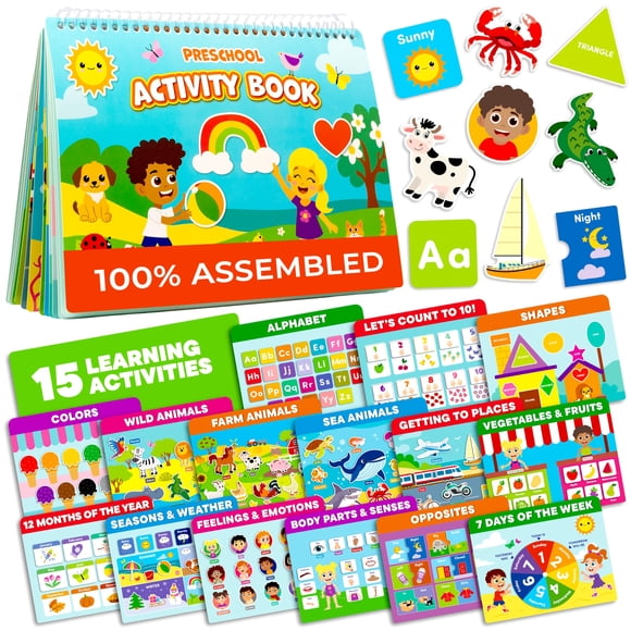 Libro de Actividades Clever Fox Play 3‑5 Años – Juguete Montessori