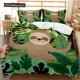 thumbnail image 1 of v1365 Bed Sheets Sloth Duvet Cover Set Cartoon Space Sloth Bedding Set Sloth Animal Comforter Cover Double Queen King Size Polyester Quilt Cover 3-Piece Bedding Set (1 Duvet Cover + 2 Pillow Shams) Be, 1 of 5