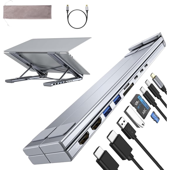 Estación de acoplamiento para laptop Umaniy M91, hub USB-C 9 en 1 con HDMI 4K