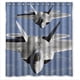 thumbnail image 1 of Cortina de ducha de la Fuerza Aérea de EE. UU. F-22 Raptor en el cielo, juego de cortina de baño con ganchos, tamaño 66 x 72 pulgadas, 1 of 3