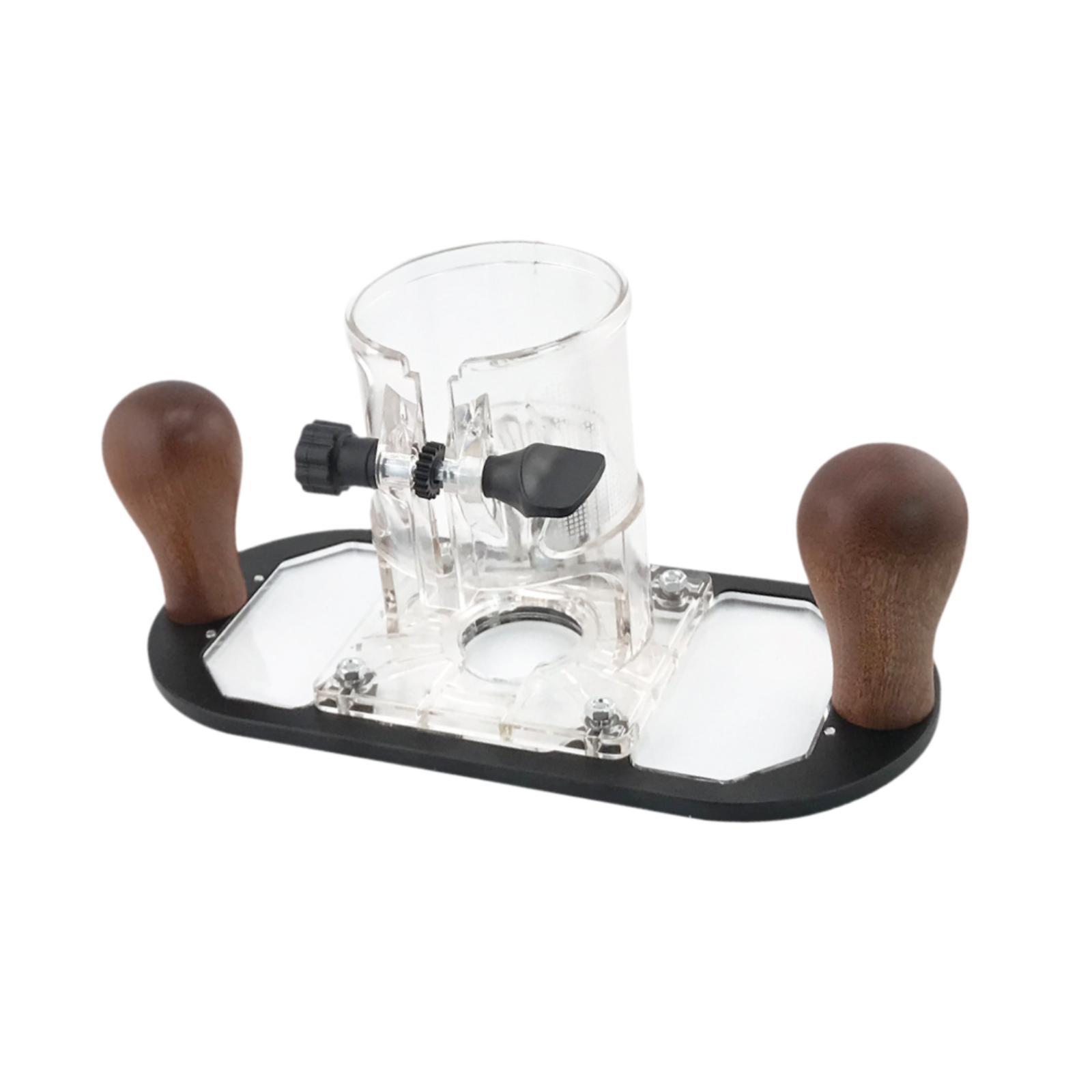 Ioensy - Base De Enrutador De Madera, Soporte De Ranura Ajustable Para Apertura De Muebles, Grabado, Color Negro