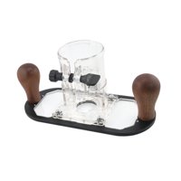 Ioensy - Base De Enrutador De Madera, Soporte De Ranura Ajustable Para Apertura De Muebles, Grabado, Color Negro