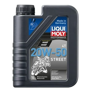 Aceite De Moto 20W 50 Semi Sintetico Liqui Moly 1L 4T Negro