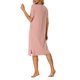 thumbnail image 3 of INSPIRE CHIC Camisón de Mujer de Rayón con Cuello en V, Suave y Sedoso, de Manga Corta, Camiseta de Dormir Midi con Bolsillos, Vestido de Ropa de Casa Ligero S Rosa, 3 of 6
