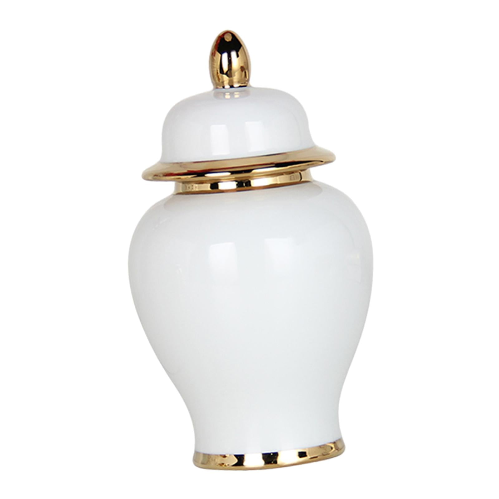 Bothyi - Jarrón De Porcelana Para Jengibre, Jarrón De Cerámica Tradicional Para Tanque De Almacenamiento, Hogar, Bodas, Color Blanco