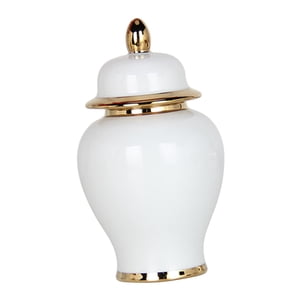 Bothyi - Jarrón De Porcelana Para Jengibre, Jarrón De Cerámica Tradicional Para Tanque De Almacenamiento, Hogar, Bodas, Color Blanco