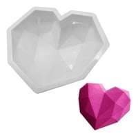 Genérico - Molde Corazon Diamante Molde De Silicona Corazón Chocolate