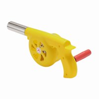 Ioensy - Soplador De Aire Para Barbacoa Parrilla Para Asar Senderismo Soplador De Mano Manivela Ventilador Para Barbacoa Amarillo