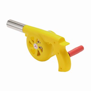 Ioensy - Soplador De Aire Para Barbacoa Parrilla Para Asar Senderismo Soplador De Mano Manivela Ventilador Para Barbacoa Amarillo