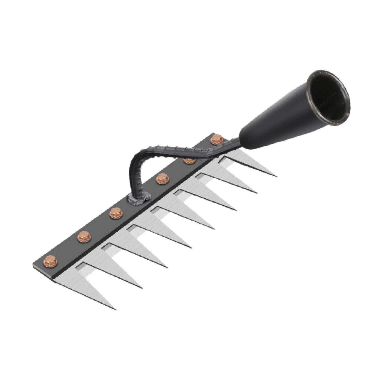 Magideal - Herramienta De Granja De Mano De Rastrillo De Desargumento Harro De Jardinería De Jardinería Portátil Multifuncional Para Labrar El Suelo Cercano A La 8 Rake De Dientes