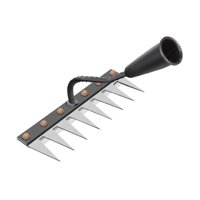 Magideal - Herramienta De Granja De Mano De Rastrillo De Desargumento Harro De Jardinería De Jardinería Portátil Multifuncional Para Labrar El Suelo Cercano A La 8 Rake De Dientes