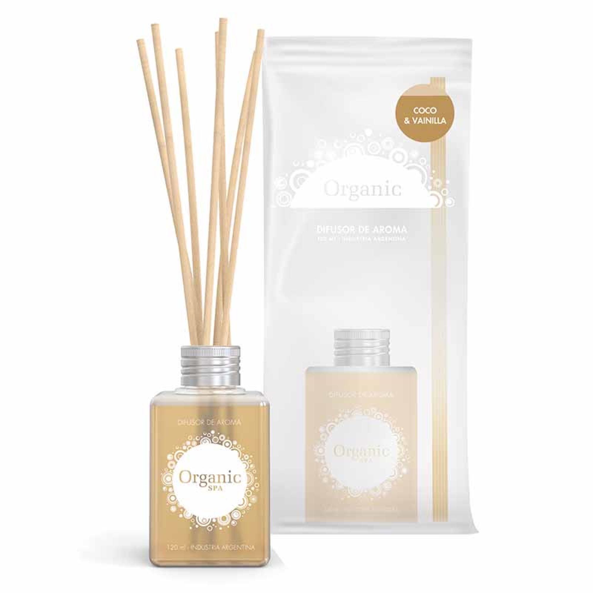 Difusor Ambiental 120 Ml Coco Vainilla 1 Un Organic Spa