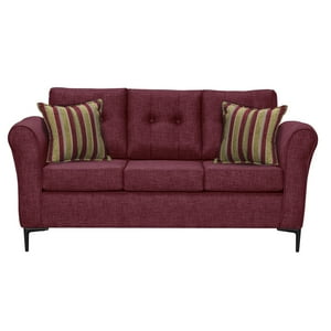 Colbox - Sofá Centauro 3 Cuerpos-Met Tela Burdeo