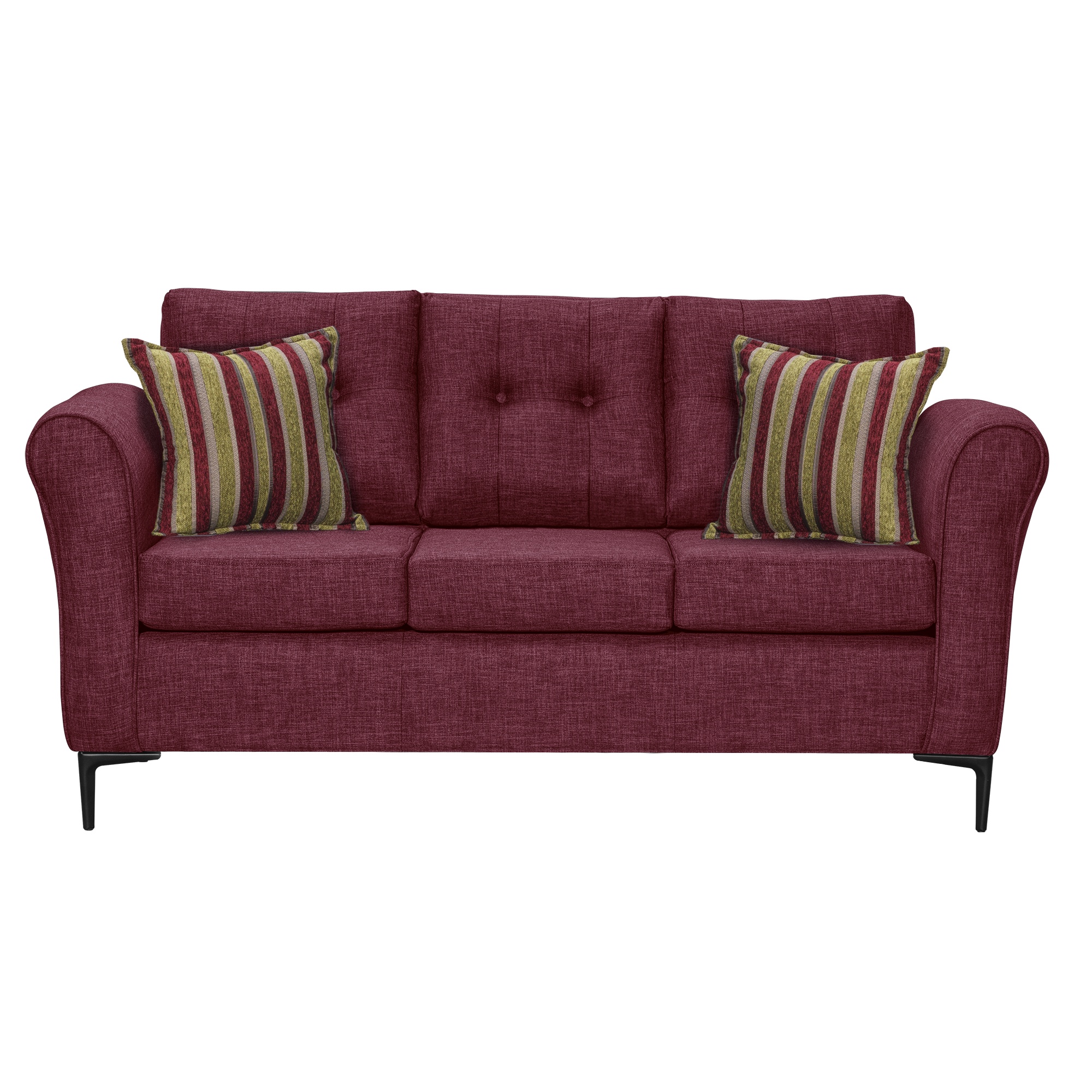 Colbox - Sofá Centauro 3 Cuerpos-Met Tela Burdeo