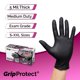 thumbnail image 2 of Guantes de examen de nitrilo GripProtect Precise Black, 5 ml de grosor, 2 of 4