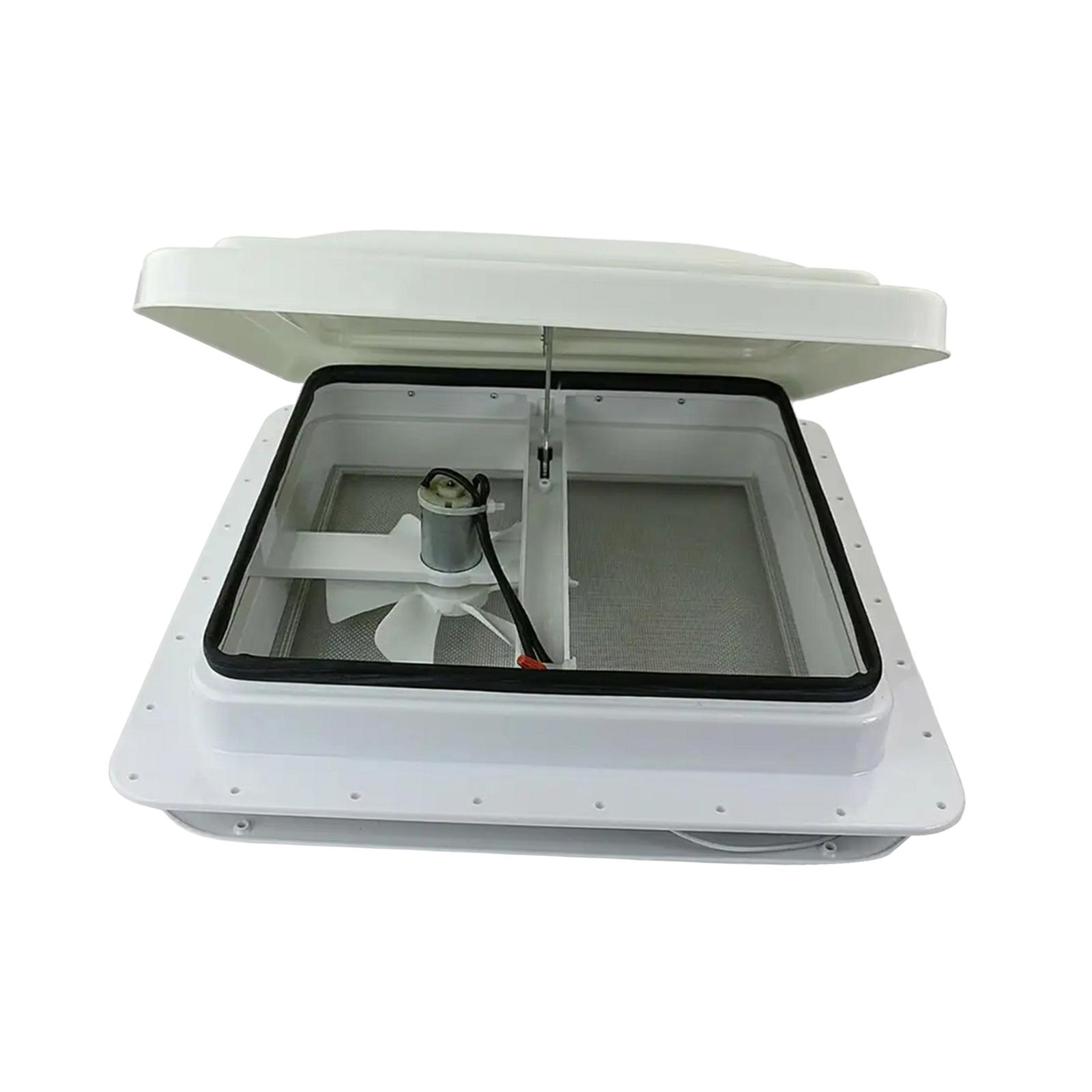 Ioensy - Ventilación De Techo De Rv De 14 ""Con Ventilador Ventilación De Circulación De Aire Blanco Para Remolques De Viaje