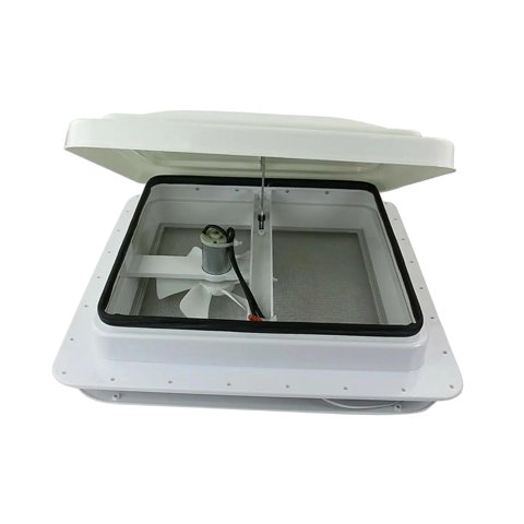 Ioensy - Ventilación De Techo De Rv De 14 ""Con Ventilador Ventilación De Circulación De Aire Blanco Para Remolques De Viaje