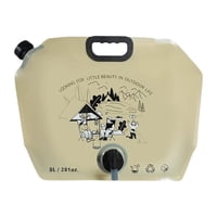 Magideal - Depósito De Agua Portátil Bidón Reutilizable Contenedor De 8L Con Válvula De Flujo Ajustable Y Mango Para Transporte Fácil Adecuado Para Actividades A Caqui