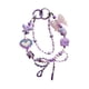 thumbnail image 1 of Llavero Con Cuentas, Adorno, Corazón Y Lazo, Decoración, Llavero Para Niños, Mujeres, Regalo, Violeta, 1 of 3