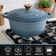thumbnail image 4 of Olla de hierro fundido MUELLER HOME de 4,5 qt apta para horno, azul, 4 of 5